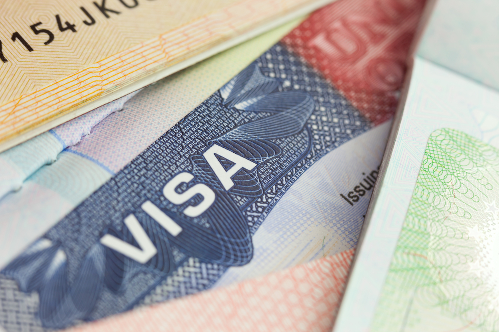 Usa,Visa,In,A,Passport, ,Selective,Focus, ,Macro