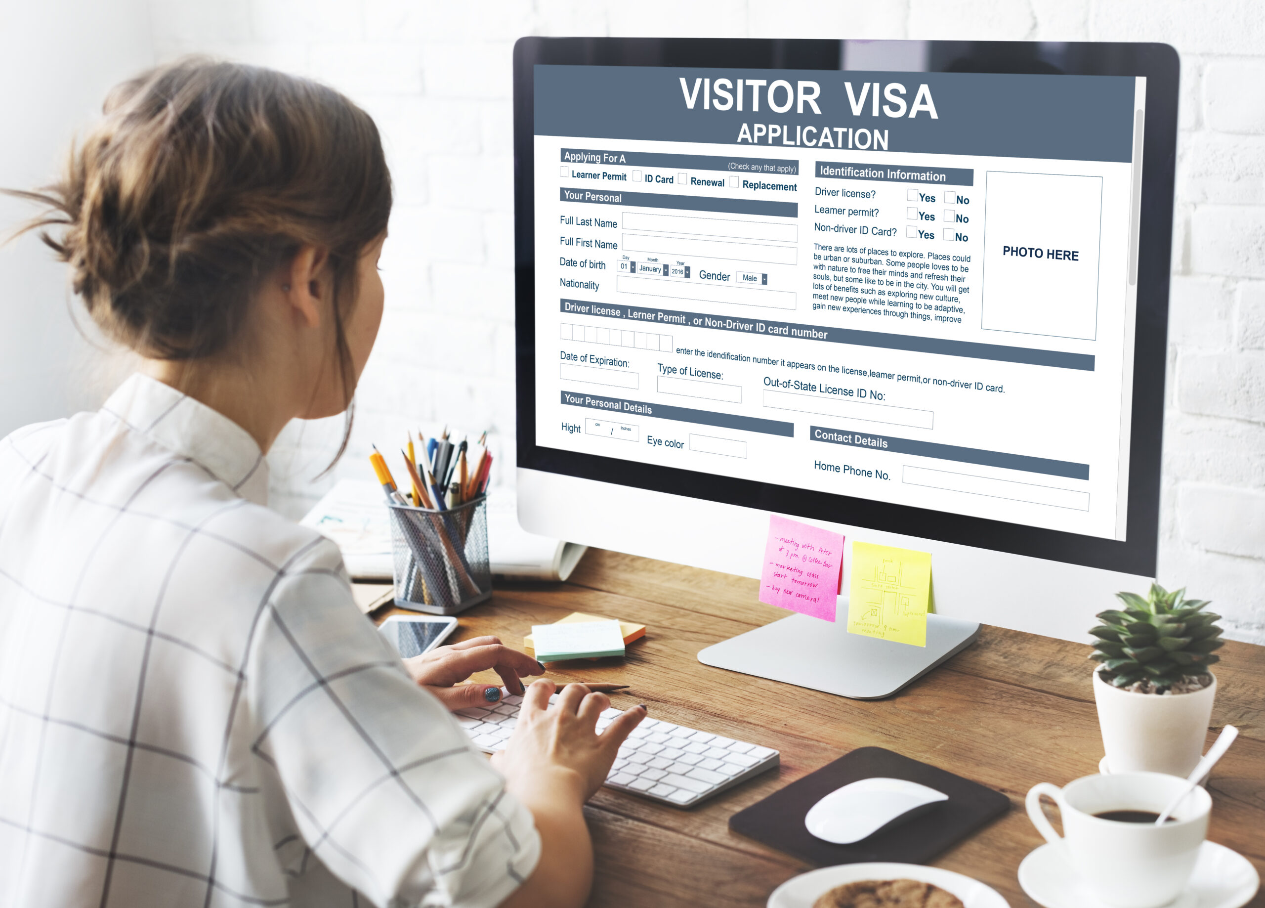 Visitor Visa Application Immigration Concept